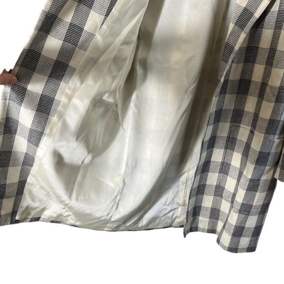 VINTAGE CHRISTIAN DIOR 90s The Suit Buffalo Plaid Long Blazer Jacket - Picture 9 of 13